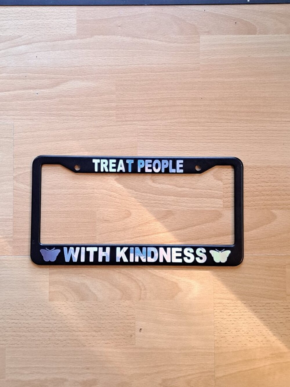 Treat People with Kindness Metal License Plate Cover